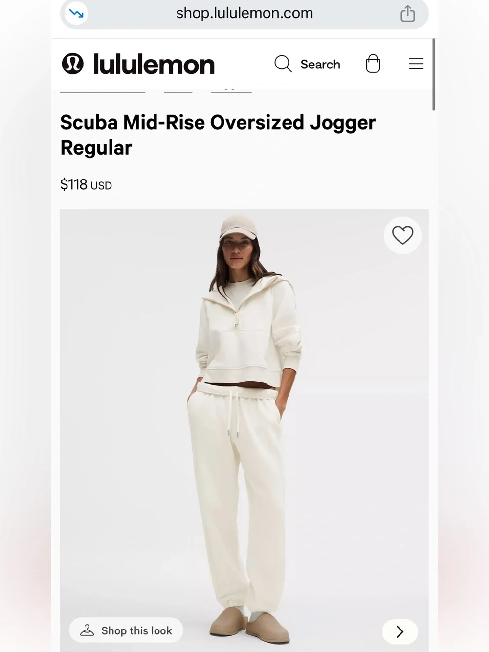 lululemon Scuba Mid-Rise Oversized Jogger Regular - Size Medium